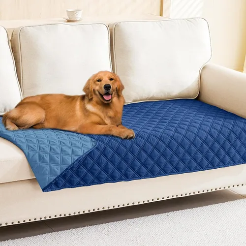 Vista 76 de Smiry Funda Impermeable para Cama de Perro Manta para Mascotas, Manta Suave y Lavable para Perros para Muebles Cama Sofá Sofá Reversible, a Cuadros