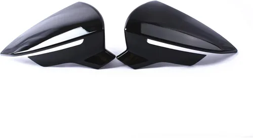Vista 8 de Cubierta de espejo retrovisor lateral negro para Seat Leon MK3 2013-2020 Ibiza MK5 Arona 2017-2018