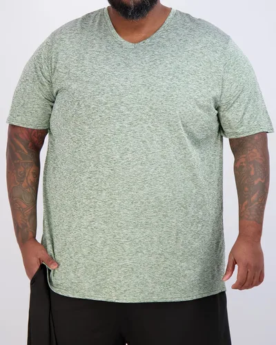 Vista 2 de Real Essentials Paquete de 3 camiseta deportiva de manga corta con cuello en V para hombre, tallas grandes y altas, camisetas de entrenamiento
