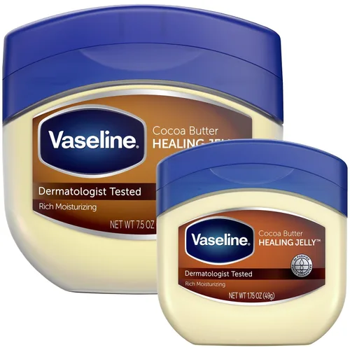 Vista 8 de Vaseline Pack de jalea curativa de manteca de cacao, 2 tamaños (7.5 oz & 1.75 oz) – Ungüento hidratante rico, protector e hidratante para piel seca