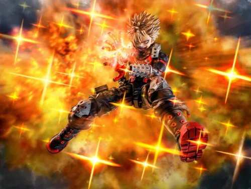 Vista 6 de TAMASHII NATIONS - Figura de acción S.H.Figuarts de Katsuki Bakugo de My Hero Academia -El Principio