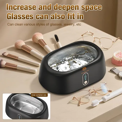Vista 5 de CrystalLifePlus - Limpiador ultrasónico de joyería de 45 KHz para anillos, anteojos, relojes, diamante, dentadura, Invisalign, máquina limpiadora