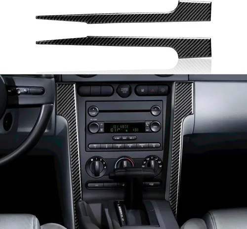 Vista 18 de Adhesivo de cubierta para panel de control del aire acondicionado del automóvil para Ford Mustang GT Shelby 2005 2006 2007 2008 2009 Accesorios