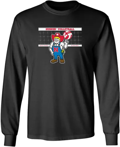 Vista 9 de CornBorn Elige tu diseño - Camisetas de manga larga de voleibol de Nebraska