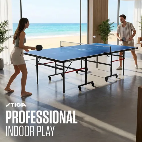 Vista 3 de STIGA Advantage Series Indoor Ping Pong Table, Foldable Table Tennis Table - 13, 15, 18, and 25mm Tabletops - Quickplay 10 Minute Assembly