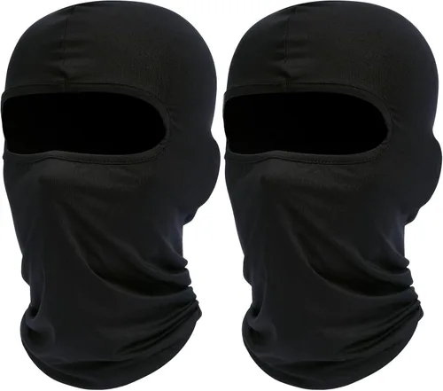 Vista 19 de ROXUN Pasamontañas de esquí, paquete de 2 unidades para motocicleta de Negro+calavera