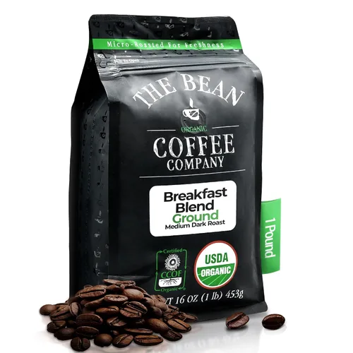 Vista 39 de The Bean Organic Coffee Company Aloha Bean (avellana hawaiana), tostado medio, café en grano entero, bolsas de 16 onzas (paquete de 2)