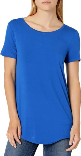 Vista 2 de Tienda Essentials Túnica de manga corta con escote redondo para mujer, paquete de 2
