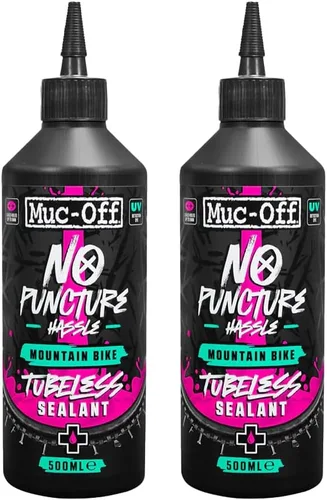 Vista 7 de Muc-Off Sellador sin cámara sin complicaciones de pinchazos, 1 litro, sellador avanzado para neumáticos de bicicleta con tinte trazador UV que sella