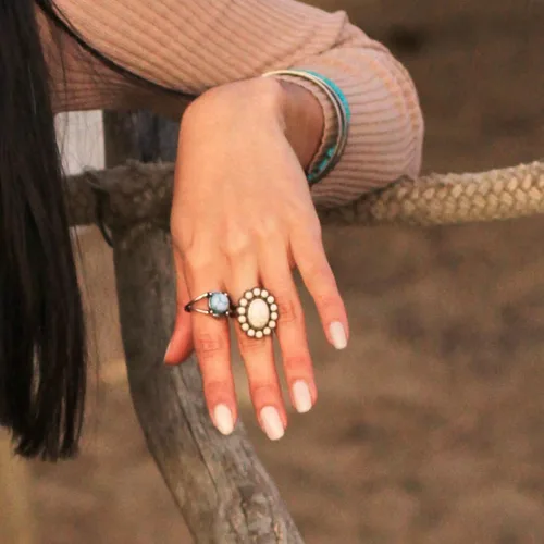 Vista 2 de Montana West Rustic Couture's Bohemian Turquoise - Anillo para mujer