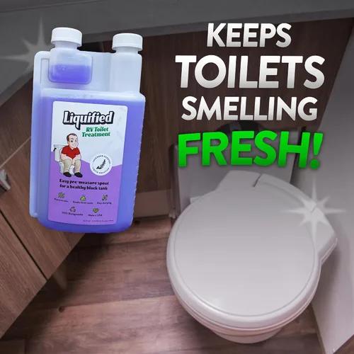 Vista 4 de Liquified RV Toilet Treatment - Digestor para tanque de retención de aguas negras, eliminador de olores, aroma lavanda, Matts RV Reviews, 16 onzas