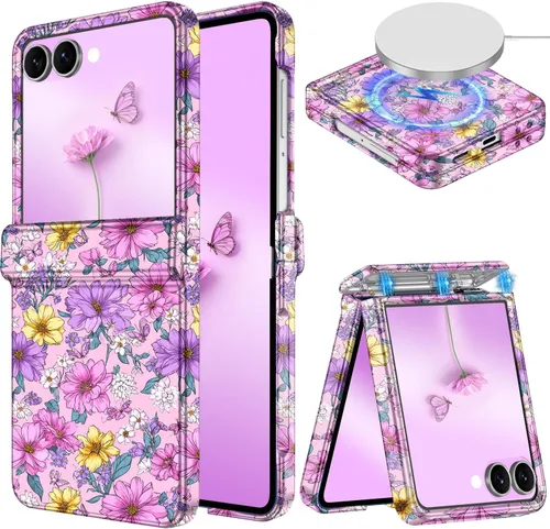 Vista 47 de Hekodonk Funda para Galaxy Z Flip 7, compatible con MagSafe, protector de pantalla integrado, protección de bisagra, magnética, delgada, a prueba
