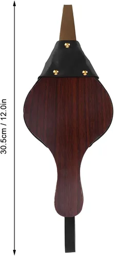 Vista 4 de EBTOOLS Fuelle de chimenea, fuelle de madera de 12 pulgadas, soplador de chimenea manual de madera con correa para colgar para acampar al aire