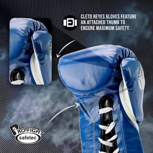 Vista 5 de CLETO REYES Safetec - Guantes de boxeo profesionales de competición para hombres y mujeres, MMA, Kickboxing, Muay Thai, con cordones