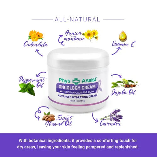 Vista 5 de Crema Oncológica 4 oz más paquete de 3 Bálsamo Labial. Hidratante para la piel estresada sometida a quimioterapia o radiación. Terapia de la piel.