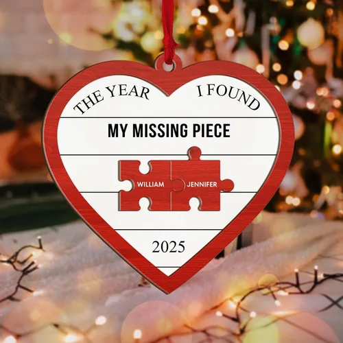 Vista 10 de Adorno personalizado para el primer aniversario, recuerdo romántico de corazón de cerámica con nombres y año, regalo para parejas, decoración única