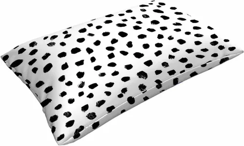 Vista 3 de Mugod Funda de cojín con diseño de lunares negros, sin costuras, para cama, sofá, oficina, 20 x 30 pulgadas