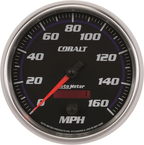 Vista 2 de Auto Meter 6289 Cobalt 5" 160 mph Velocímetro eléctrico programable en el tablero