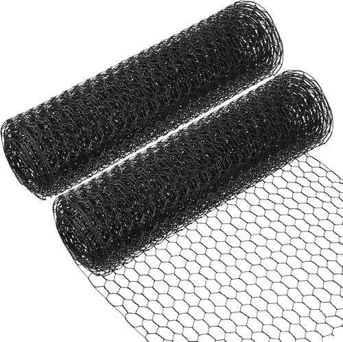 Vista 2 de SATINIOR - Red de alambre de gallinero, 2 hojas, para manualidades, malla de alambre hexagonal, galvanizado.
