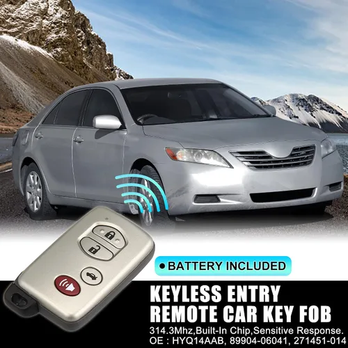Vista 2 de X AUTOHAUX Reemplazo de llave remoto de entrada sin llave para automóvil HYQ14AAB 89904-06041 314.3Mhz para Toyota Camry 07-09 para Toyota Avalon
