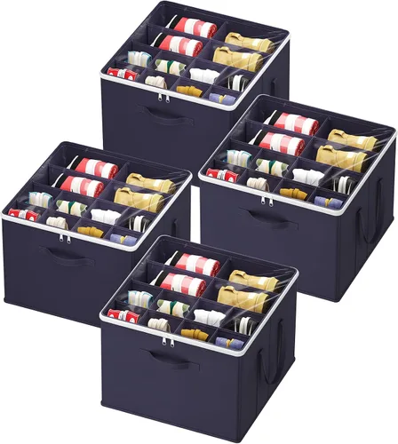 Vista 24 de Lifewit Organizador de almacenamiento de zapatos para armario para 12-16 pares, contenedor de almacenamiento grande de tela con cubierta