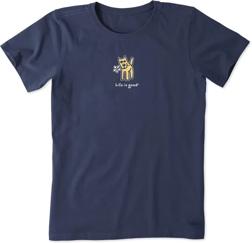 Vista 3 de Life is Good Camiseta vintage Crusher con margaritas para mujer