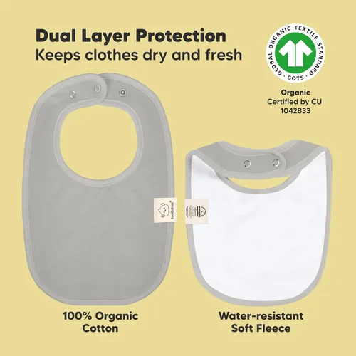 Vista 3 de KeaBabies Paquete de 8 baberos orgánicos para bebés para niñas y niños y paquete de 8 baberos orgánicos para bebés para niños y niñas, baberos