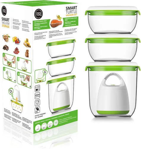 Vista 10 de [Usado] FOSA Sello al Vacío Sistema de Almacenamiento de Alimentos Conjunto de Contenedores Reutilizables Deluxe con Vacío y 10 Contenedores