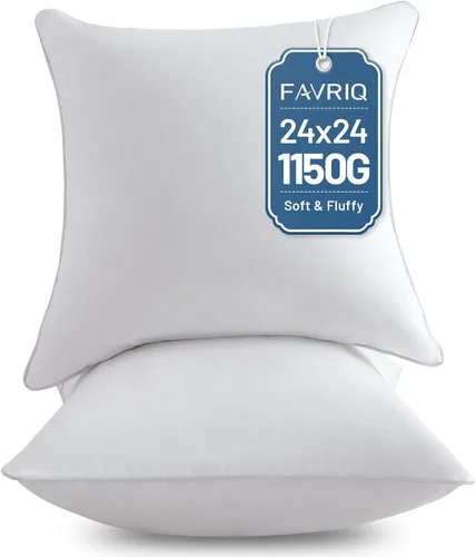 Vista 9 de FAVRIQ Juego de 2 rellenos de almohada de 12 x 20 pulgadas (juego de 2), rellenos de almohada rectangulares para interior de sofá con funda