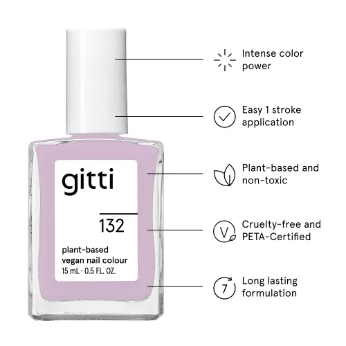 Vista 11 de gitti Esmalte de uñas a base de plantas No tóxico, libre de 30, basado en ingredientes de origen natural, libre de crueldad, vegano
