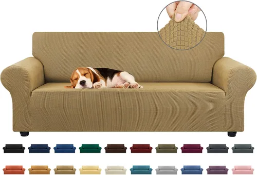 Vista 61 de KEKUOU Funda elástica para sofá biplaza, funda de sofá para sofá de 2 cojines (55-78 pulgadas), protector de muebles con parte inferior elástica