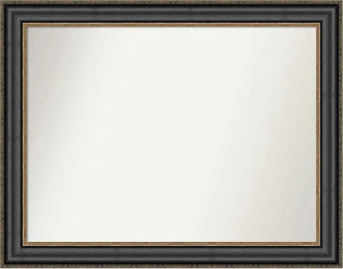 Vista 570 de Amanti Art Espejo personalizado, espejo de baño negro puente, espejo de pared o espejo de tocador de baño sobre el fregadero (26 x 26 pulgadas)