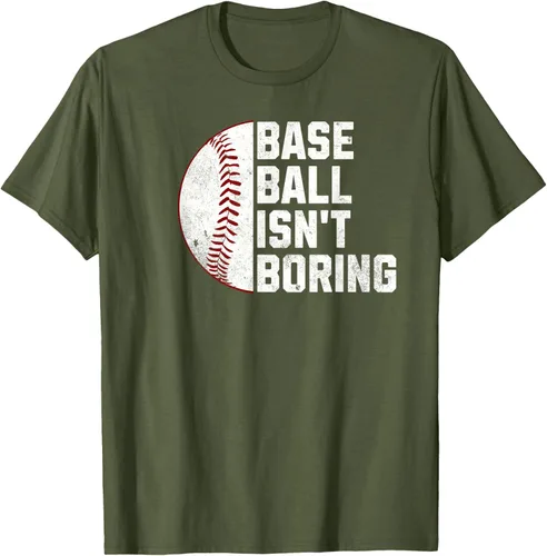 Vista 49 de Camiseta Baseball Isn't Boring, Negro