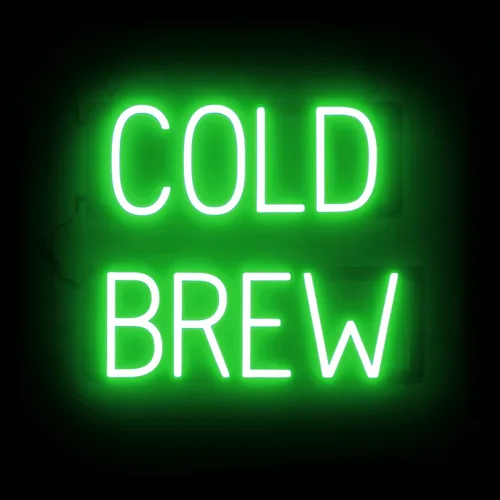 Vista 65 de SpellBrite Letrero de té Aspecto de letrero de té neón, luz LED azul, 13.1 x 6.3 pulgadas Ultra-Bright Click-Together Signage for Cafes, with