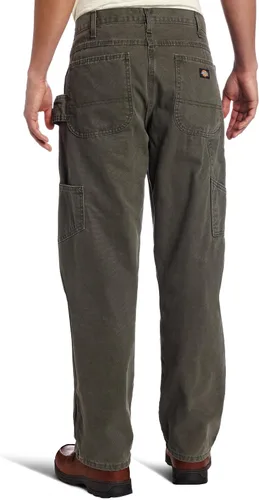 Vista 2 de Pantalón de jean carpintero para hombres por Dickies, color pato lijado, cómodo