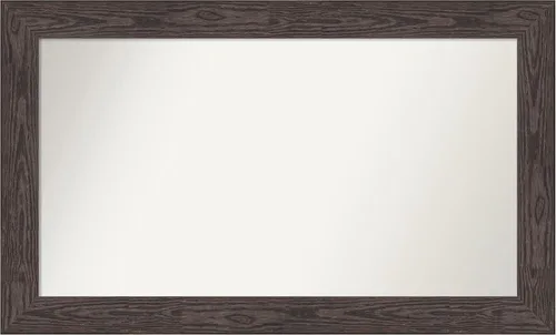 Vista 395 de Amanti Art Espejo personalizado, espejo de baño negro puente, espejo de pared o espejo de tocador de baño sobre el fregadero (26 x 26 pulgadas)