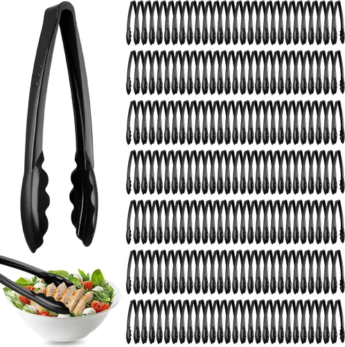 Vista 15 de Tessco for you 25 pinzas de plástico para servir a granel, pinzas desechables de plástico de 9 pulgadas, pinzas de ensalada resistentes para cocina