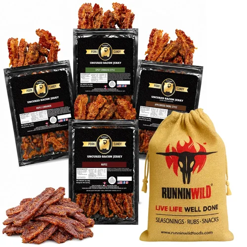 Vista 13 de Tocino Ahumado de Manzano Ahumado en Tiras – Dulce, Ahumado e Irresistiblemente Delicioso Manjar Gourmet Hecho con 100% Tocino Real No Curado