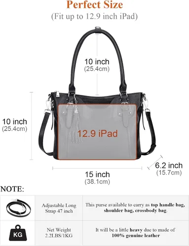 Vista 5 de Over Earth Bolsos de hombro para mujer, bolso cruzado de cuero suave