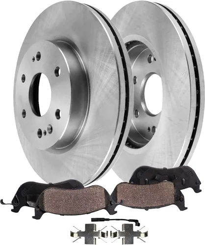 Vista 31 de Detroit Axle - Kit de frenos para Ford Transit Connect 2018 2019 2020 2021 2022 2023, rotores de freno de disco, pastillas de freno de cerámica