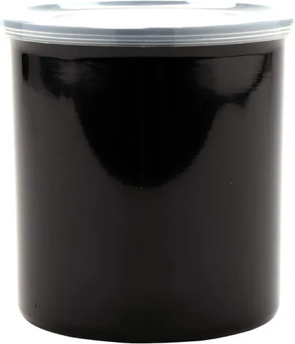 Vista 3 de G.E.T. CR-0120-BK - Recipiente redondo para almacenamiento de alimentos con tapa, 1.2 cuartos de galón, color negro (juego de 12) Dishwasher safe