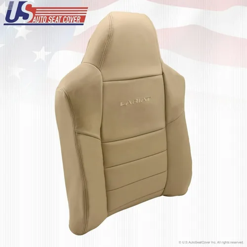 Vista 5 de 2002-07 para Ford F250 F350 Lariat Front & Back BotFor Toms & Tops Funda de asiento de cuero marrón