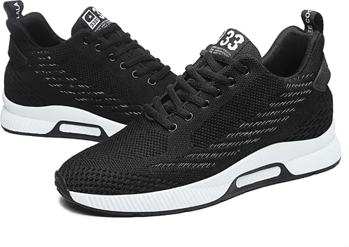 Vista 7 de CERYTHRINA Zapatillas de deporte para hombre Zapatos deportivos invisibles de altura que aumentan 2.36 pulgadas más altos zapatos de ascensor