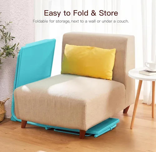 Vista 7 de HUANUO Mesa ajustable para TV – Bandeja de cena de TV con portavasos en la cama y el sofá, cómoda mesa plegable con 6 ajustes de altura y 3 ángulos