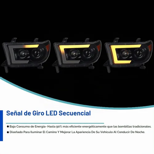 Vista 5 de SPEC-D TUNING - Faros delanteros negros para proyector