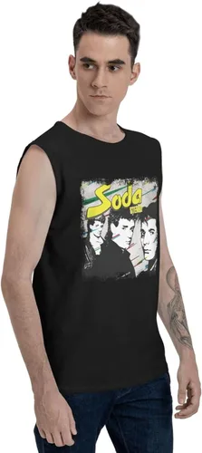 Vista 4 de Soda Stereo Soda Stereo Tank Top Shirt Mens Summer Sleeveless Casual Tops Fitness Vest