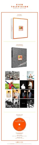 Vista 4 de Zico - Television Special Edition 3,000ea Limited CD+DVD+Photobook K-POP Sealed