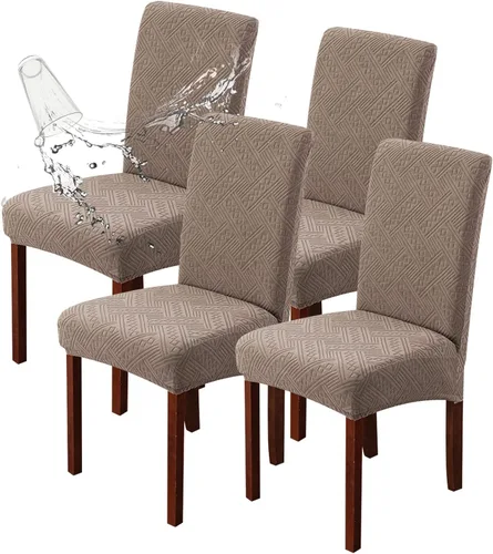 Vista 64 de Genina Fundas impermeables para sillas Parsons de comedor, fundas elásticas para sillas Parsons para comedor, cocina, funda protectora para silla