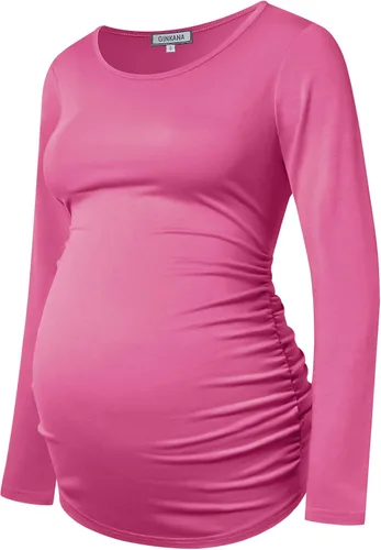 Vista 15 de GINKANA Camiseta de béisbol para mujer, cuello redondo, manga raglán floral, camiseta superior de maternidad, blusa para embarazo Esqueleto A-glow
