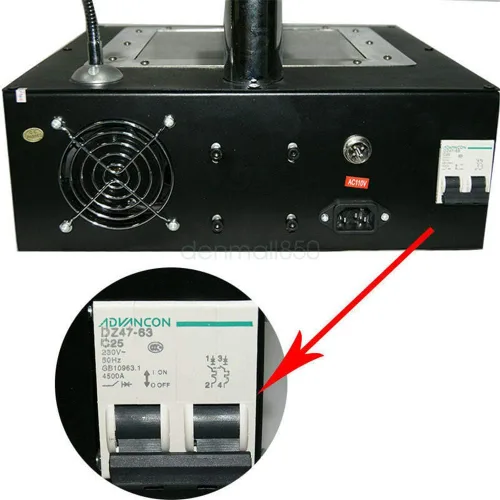Vista 6 de Estación de retrabajo infrarroja de BGA, 1250W IR6500 Máquina de soldadura infrarroja de aire caliente SMD Soldadura Reballing Soldador de estación